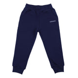 Versace Navy Melange Joggers With Brand Name Print