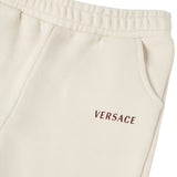 Versace Cream Joggers With Brand Name Print