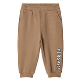 Versace Brown Joggers With Brand Name Embroidery