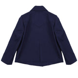 Versace Navy Blue Blazer With Medusa Button On Pocket