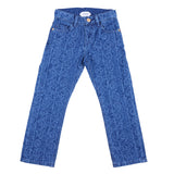 Versace Medium Wash Blue Lasered Jeans