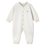 Versace Off-White Embroidered Matelasse Cotton-Jersey Sleepsuit
