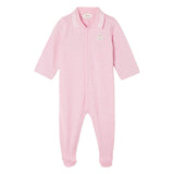 Versace Soft Pink Jacquard Cotton-Pique Sleepsuit