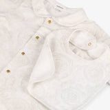 Versace White & Beige Barocco-Print Babygrow Set