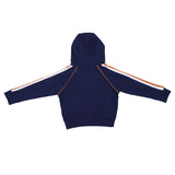 Versace Navy Blue Embroidered-Logo Cotton-Jersey Zip Hoodie