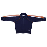 Versace Navy Blue Embroidered-Logo Cotton-Jersey Zip Sweatshirt