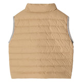 Versace Beige Embroidered Puffer Vest