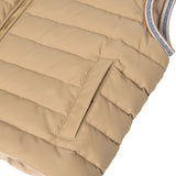Versace Beige Embroidered Puffer Vest
