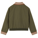 Versace Green Embroidered-Logo Nylon Blouson