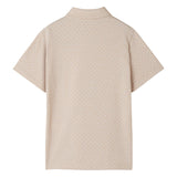 Versace Beige Jacquard Cotton-Pique Polo