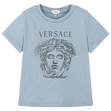 Versace Blue T-Shirt With Medusa Print