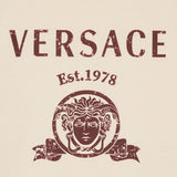 Versace Cream T-Shirt With Brand Name Print