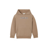 Versace Brown Embroidered-Logo Cotton-Jersey Hoodie