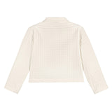 Versace Cream Micro-Check Jacquard Cotton Shirt