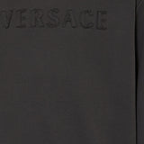 Versace Grey Sweatshirt With Brand Name Embroidery