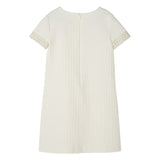 Versace Cream Micro-Check Jacquard Cotton Dress