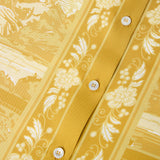 Versace Gold Printed Silk-Twill Dress