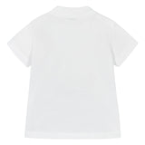 Versace White Logo-Embroidered Short-Sleeve Polo Shirt