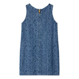 Versace Denim Blue Lasered Denim Dress