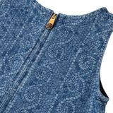 Versace Denim Blue Lasered Denim Dress