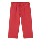 Versace Red Pant With Elastic Waist Brand Name Patch