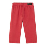 Versace Red Pant With Elastic Waist Brand Name Patch