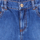 Versace Blue Denim Jeans With Elastict Waist