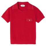 Versace Red Knit Polo T-Shirt