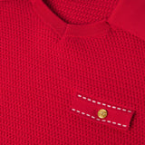 Versace Red Knit Polo T-Shirt