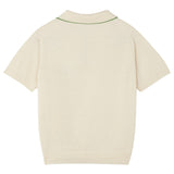 Versace Off-White Mouline Jacquard Knit Polo