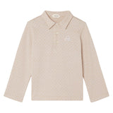 Versace Beige Jacquard Cotton-Pique Polo