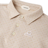 Versace Beige Jacquard Cotton-Pique Polo