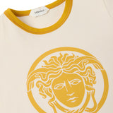 Versace Cream Printed Cotton-Jersey T-Shirt