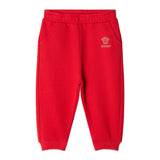 Versace Red Embroidered-Logo Cotton-Jersey Sweatpants