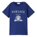 Versace Blue Printed Jersey T-Shirt