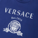 Versace Blue Printed Jersey T-Shirt