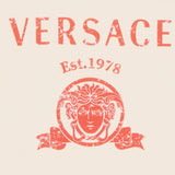 Versace Cream Printed Jersey T-Shirt