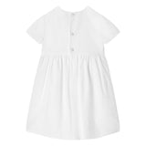 Versace White Jacquard Cotton-Poplin Dress