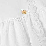 Versace White Jacquard Cotton-Poplin Dress