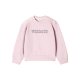 Versace Lilac Embroidered-Logo Cotton-Jersey Sweatshirt