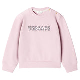 Versace Lilac Embroidered-Logo Cotton-Jersey Sweatshirt