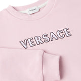 Versace Lilac Embroidered-Logo Cotton-Jersey Sweatshirt
