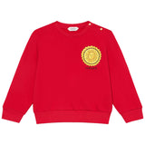Versace Red Sweatshirt With Sun Rubber Print