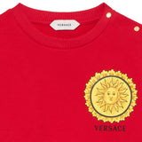 Versace Red Sweatshirt With Sun Rubber Print