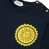 Versace Navy Blue Sweatshirt With Sun Rubber Print