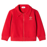 Versace Red Embroidered-Logo Cotton-Jersey Blouson