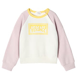 Versace White & Lilac Printed Cotton-Jersey Sweatshirt