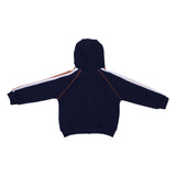 Versace Navy Blue Embroidered-Logo Cotton-Jersey Zip Hoodie