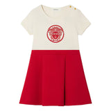 Versace Cream & Red Printed Milano-Stitch T-Shirt Dress