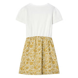 Versace White & Gold Embroidered-Logo Cotton-Pique & Poplin Dress